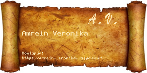 Amrein Veronika névjegykártya